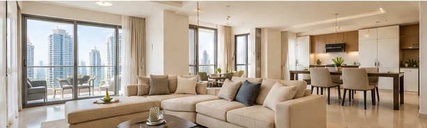 Clean and modern living space